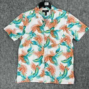 Forever 21 Shirt Mens Large Hawaiian Pineapple Casual‎ Beach Camp Button-Down